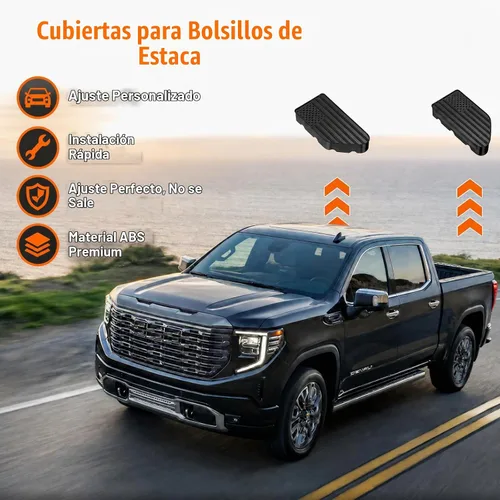 Vista 3 de Bed Rail Stake Pocket Covers for 2014-2018 Chevy Silverado/GMC Sierra