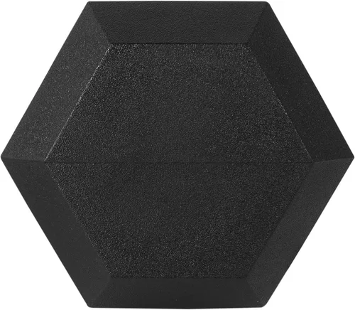 Vista 5 de Rubber Encased Hex Dumbbell with Knurled Alloy Material Non-slip Handle, Basic Professional Dumbbell