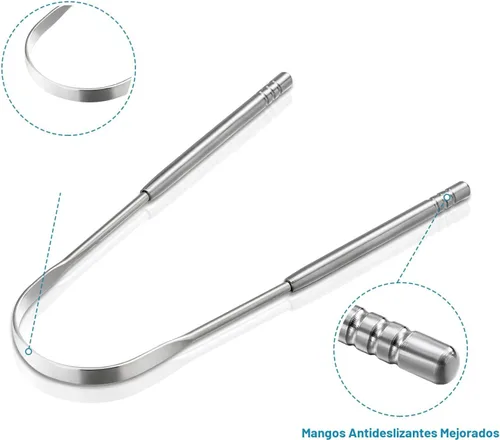 Vista 3 de 3 raspadores de lengua de metal, raspadores de lengua para adultos, raspadores de lengua de acero inoxidable, raspadores de lengua portátiles. YLYL