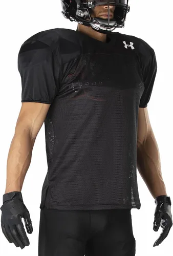 Vista 2 de Under Armour Camiseta de práctica juvenil, talla M, color negro