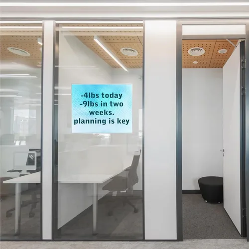 Vista 3 de Soporte de pared para letrero de acrílico de 4 x 6 pulgadas, marco de pared transparente con cinta adhesiva de doble cara para oficina, hogar