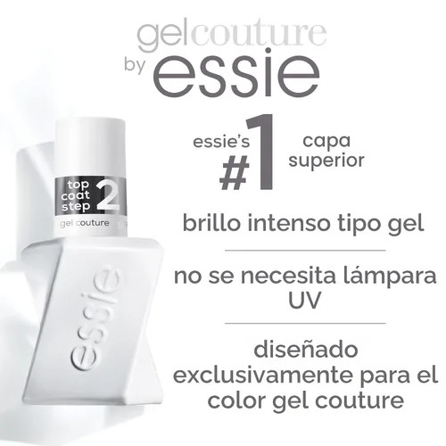 Vista 4 de essie - Fijador «Gel Couture» con acabado de platino, 13 g (el embalaje puede variar)