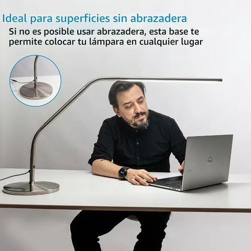 Vista 3 de Base de lámpara de escritorio para modelos Slimline – Soporte independiente antideslizante – Compatible con D35108, D35107, D35106 – Acabado