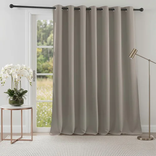 Vista 54 de RYB HOME Cortinas portátiles para puerta con privacidad, cortinas opacas y aislantes térmicas para dormitorio, armario, sala de estar, comedor, Beige