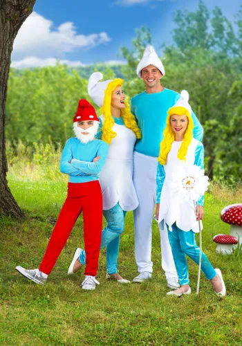 Vista 6 de Disfraz de Papa Pitufo para Niños Multicolor
