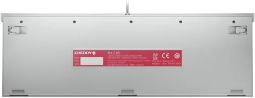 Vista 2 de Cherry MX 2.0S Teclado para juegos con cable con iluminación RGB MX interruptores rojos. Tablero blanco puro