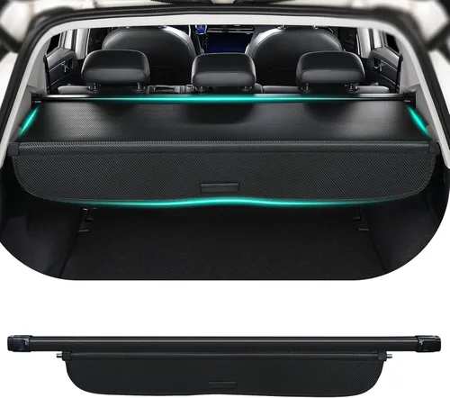 Vista 18 de Cubierta de carga para automóvil compatible con Toyota RAV4 2018 2017 2016 2015 2014 2013 SUV Accesorios, cubierta de maletero retráctil para RAV4