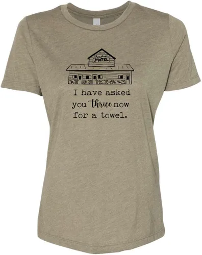 Vista 8 de Cute Women's Screen Printed Crew Neck Tee, Shirts With Sayings, Dusty Blue or Olive