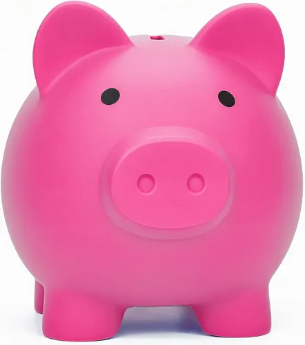 Vista 15 de Alcancía para Sbrvaniy Piggy Coin Banks para niños y niñas, mi primer banco de dinero de plástico irrompible tamaño S/M/L decoración ahorro Navidad