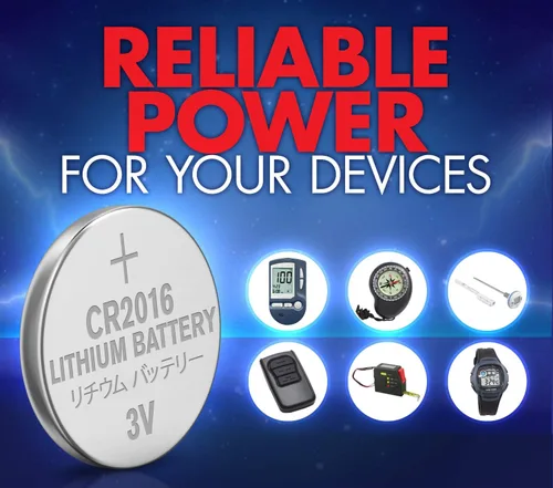 Vista 4 de Powermax ACDelco - 6 pilas CR2016, batería de litio de 3 V con botón para reloj y electrónica pequeña, 5 años de vida útil