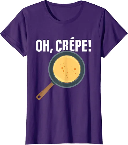 Vista 10 de Divertido juego de palabras "Oh, Crepe!" para crepes y pasteleros, Negro