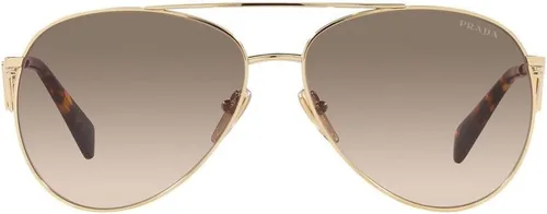 Vista 2 de Prada PR 73ZS - Gafas de sol para mujer, color oro pálido, marrón claro, 5814140, Oro pálidomarrón claro sombreado