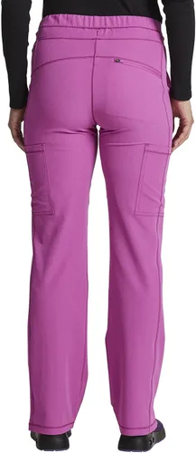 Vista 5 de Dickies - Pantalones Dynamix de uniforme médico para mujer, tiro medio, pierna recta, con cordón ajustable, DK130