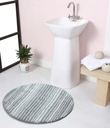 Vista 36 de Home Weavers Gradation Collection - Alfombra de baño 100% algodón, suave y absorbente, antideslizante, lavable a máquina, rectangular, 17 x 24 Beige