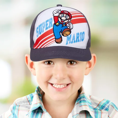 Vista 4 de Nintendo Boys Baseball Cap, Super Mario Adjustable Kids Hat for Ages 4-7