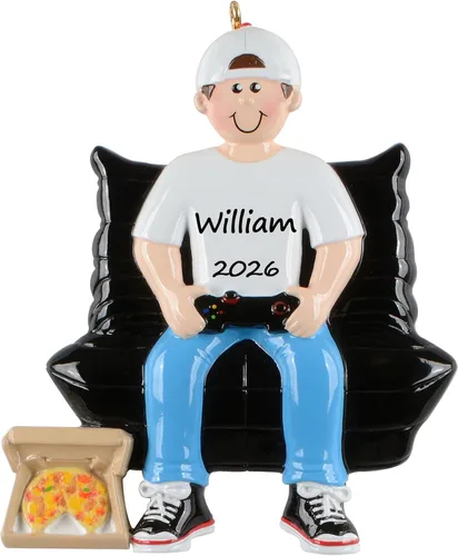 Vista 15 de Video Game Christmas Ornament 2026 Personalized Gaming Controller Gift for Teenage Boy, Son, Grandson, or Boyfriend – Custom Holiday Keepsake for