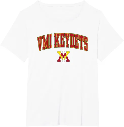 Vista 21 de Camiseta con licencia oficial de VMI Keydets Arch Over, Blanco