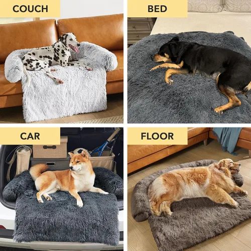 Vista 7 de Codi Cama calmante para perros – Tapete protector de sofá antiansiedad para perros grandes, 41 x 37 x 6 pulgadas, lavable a máquina, esponjosa