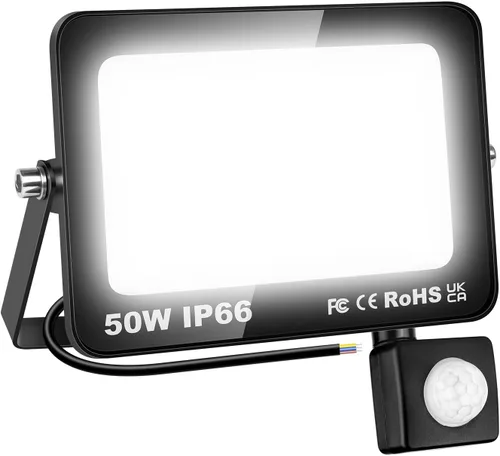 Vista 19 de Willpower Reflector LED con sensor de movimiento, luces de seguridad para exteriores de 10 W, 1000 lúmenes, lámpara exterior de 4000 K, luz blanca