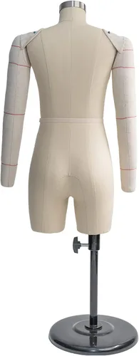 Vista 4 de Forma de vestido de media escala con brazos (no para adultos) tamaño completo, maniquí femenino a medida para coser maniquí totalmente pinable