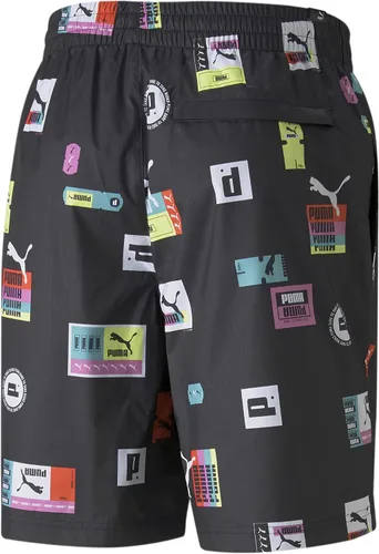 Vista 5 de PUMA Pantalones cortos tejidos de 8 pulgadas con estampado de marca Love All Over