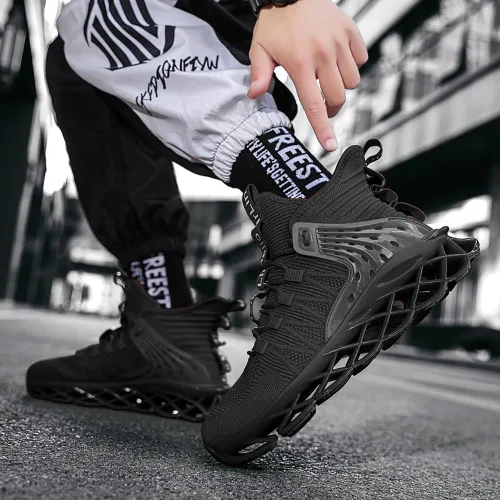 Vista 6 de CLOAKA Zapatos de punta de acero para hombres y mujeres, transpirables, a prueba de pinchazos, cómodos, utilitarios, zapatos de trabajo