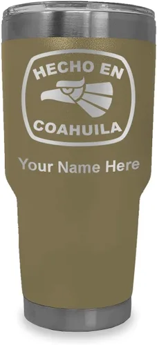 Vista 10 de LaserGram Vaso aislado al vacío de 20 onzas, hecho en coahuila, grabado personalizado incluido (negro) Engraved Gift, Vacuum Insulated Stainless