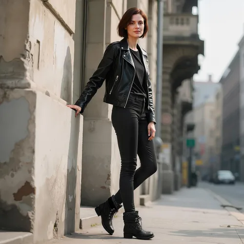 Vista 33 de STQ Botas de combate con cordones para mujer