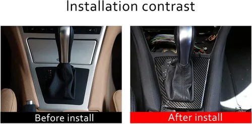 Vista 3 de YIWANG ABS Fibra de carbono coche styling cambio cambio panel decorativo Fram cubierta Trim para BMW X3 E83 2003-2010 mano izquierda accesorios