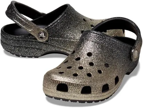 Vista 5 de Crocs - Zuecos clásicos con brillantina, unisex para adultos