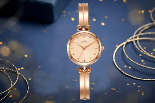Vista 7 de Gosasa Reloj de pulsera de cuarzo para mujer, reloj elegante para mujer, impermeable, correa de acero inoxidable, reloj de lujo para mujer