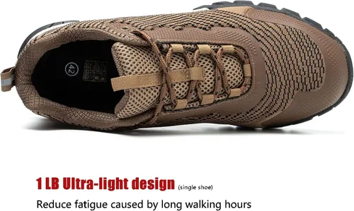 Vista 3 de ulogu Zapatos de senderismo impermeables para hombre, cómodos, ligeros, para todo el día, para caminar