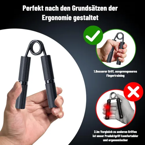 Vista 2 de Entrenador de fuerza de agarre, paquete de 4, 50 libras a 200 libras, ejercitador de mano, fortalecedor de antebrazo, dedo, antideslizante, adecuado