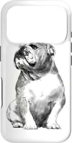 Vista 30 de Funda para iPhone 17 de Bulldog Inglés con diseño de perro