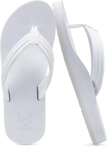 Vista 14 de KuaiLu Chanclas con soporte de arco para mujer, cómodas, ligeras, suaves, acolchadas, para yoga, sandalias para caminar