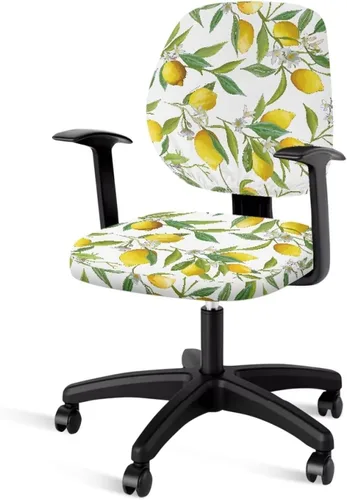 Vista 37 de Funda para silla de oficina, con temática de playa, funda elástica para silla de oficina, funda elástica de 2 piezas, funda para silla