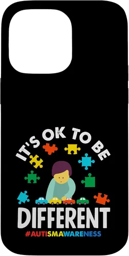 Vista 21 de Ok to Be Different Autism Awareness Puzzle Piece Ribbon Case para iPhone 17