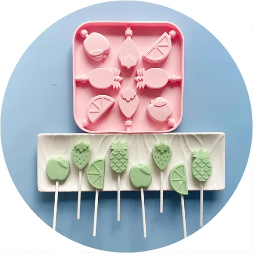 Vista 10 de Juego de moldes de silicona para piruletas con diseño de pata de gato y molde de chocolate hipopótamo con 50 palitos de chupón, bolsas de dulces