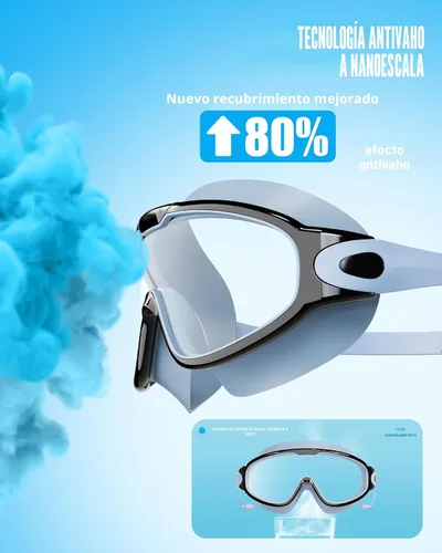 Vista 4 de Aegend Nuevo paquete de 2 gafas de natación de visión amplia para niños, gafas antivaho/anti-UV sin fugas con tapones para los oídos para niños de 3