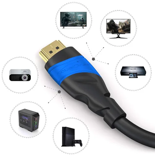 Vista 7 de KabelDirekt – Cable HDMI 8K / 4K – 0.5 pies y más cables HDMI (0.5 pies–75 pies) – Cable HDMI de ingeniería alemana – Soporta 10K/8K@60Hz/4K@120Hz