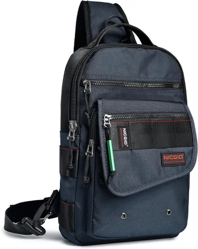 Vista 8 de NICGID Bolsos de bandolera, mochilas de hombro para el pecho, bolsos cruzados, bolsa de pecho al aire libre, mochila de viaje para hombres y mujeres