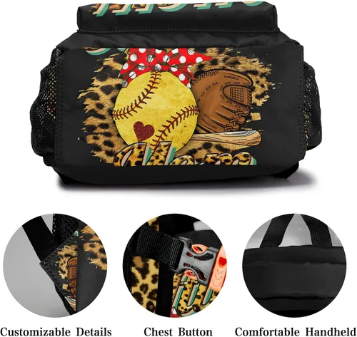 Vista 5 de Mochila unisex con nombre personalizado de copo de nieve y voleibol amarillo para niños personal de oficina diario personalizado 2 Mochilas Daypack