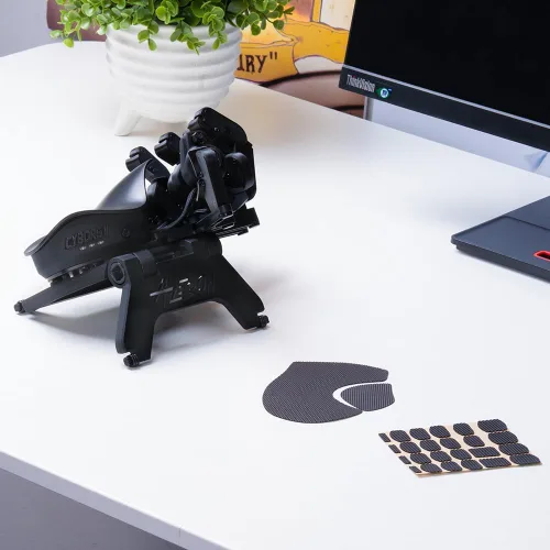 Vista 2 de AZERON Paquete de teclado – Teclado programable con una mano – Joystick Elite efecto Hall y 30 teclas programables, soporte magnético y cintas