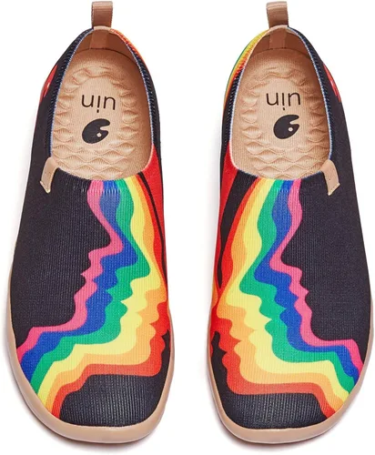 Vista 19 de UIN Mocasines casuales para mujer, de viaje, pintados, para caminar, ligeros, cómodos, de lona, tenis de moda
