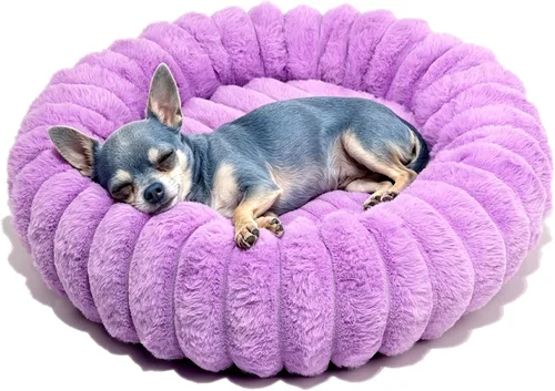 Vista 13 de Mini Dog Bed for Very Small Dogs & Cats Washable, Fluffy Round Extra Small Kitten Beds for Indoor Kittens, Ultra-Soft Tiny Puppy Cat Donut Bed for