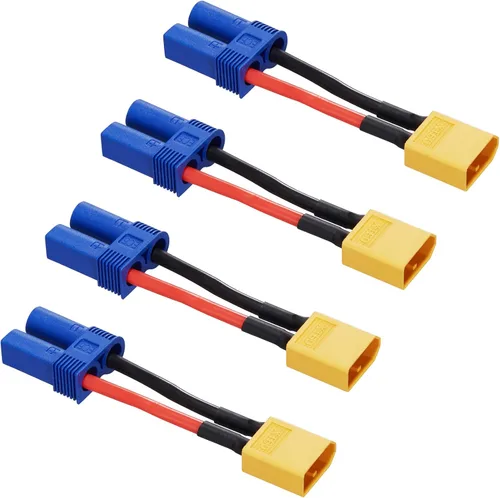 Vista 15 de Conector hembra 10AWG Ec5 a SAE, paquete de 2 cables SAE a EC5 de alimentación automotriz, adecuado para batería solar de coche, 5.9 in