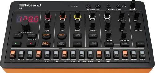 Vista 2 de Roland Paquete de máquinas de música portátiles AIRA Compact J-6 y T-8 JUNO Synth & TR Drums