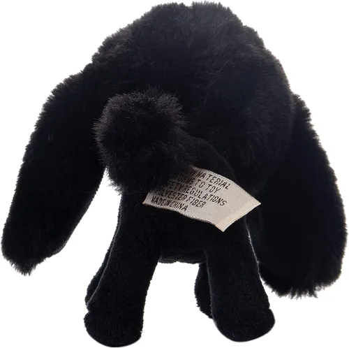 Vista 4 de DILLY DUDU Cachorro negro perro de peluche caniche de peluche suave de 4 pulgadas