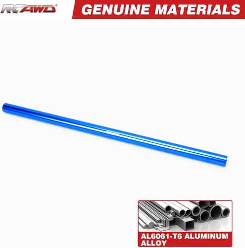 Vista 3 de RCAWD Aleación de aluminio 227Mm eje de transmisión central para 1-10 Arrma 4s Kraton Azul Oscuro