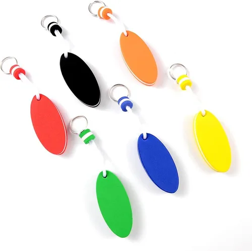 Vista 5 de 6 llaveros flotantes para llaves de barco, llavero flotante ovalado, colgante de llave de barco, flotador, para barco, kayak, pesca, kitesurf, vela